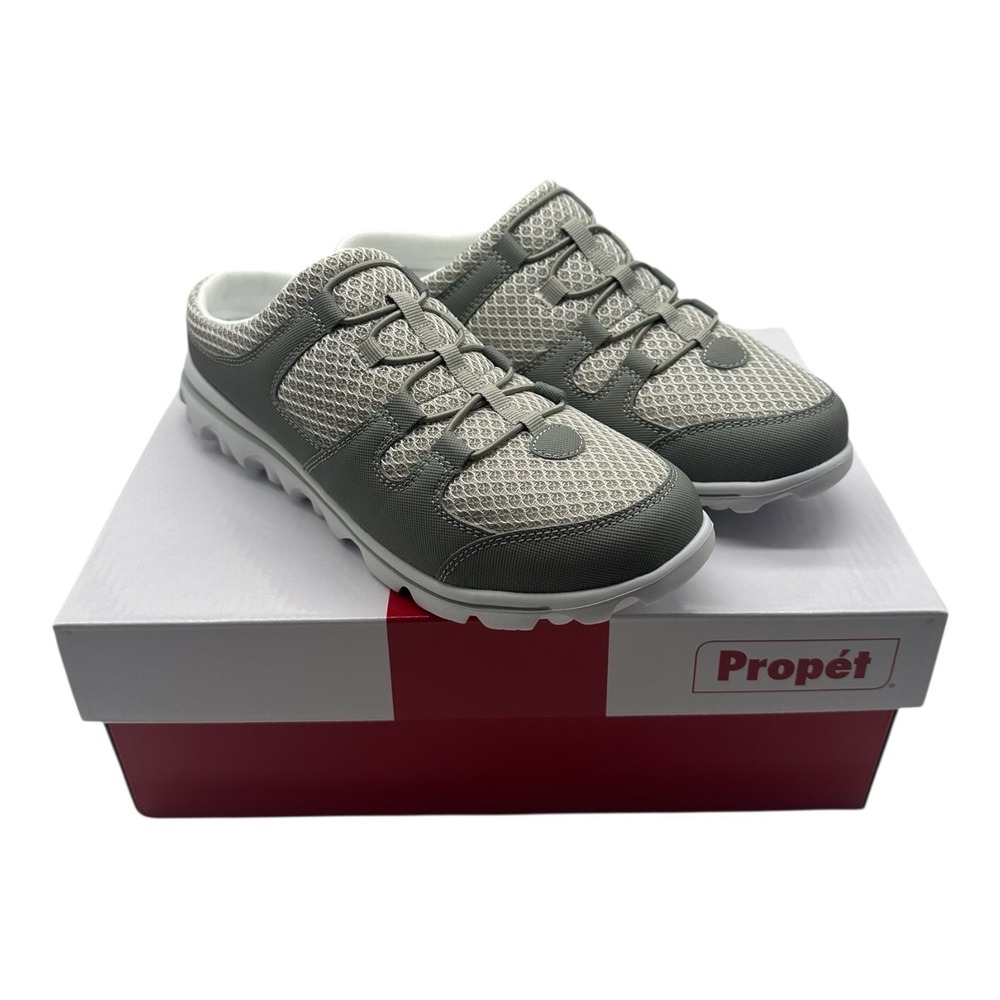 Propet Travelactiv Slide Womens 10 M (B) Grey Mule Clog Casual Shoes‎ WAT011M